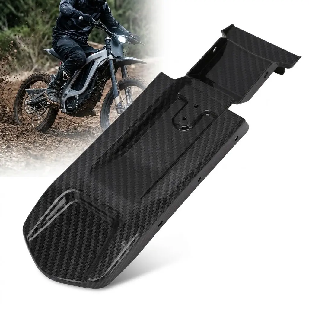 Electric Dirt Bike Rear Fender Inner Plate, Carbon Fiber Pattern, Compatible with Surron Lbx, Sur Ron, Light Bee X/s, Durable Design