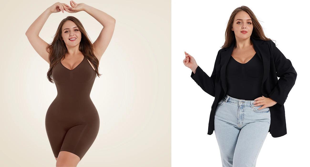 Seamless Shapewear for Women Tummy Control Waist Trainer Bodysuit Full Body Shaper Low Back Body Shaper Backless Jumpsuit