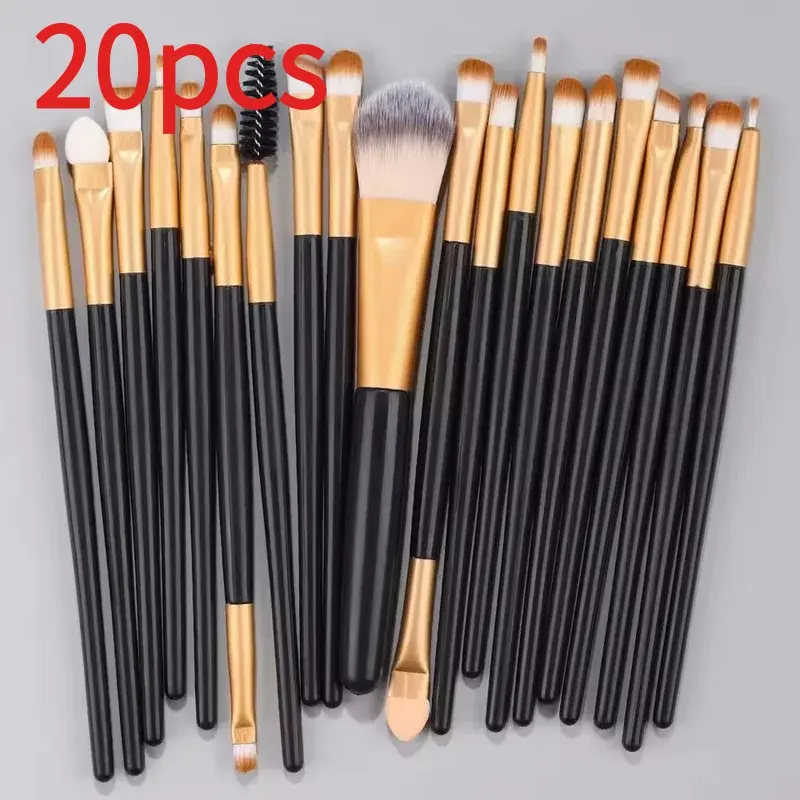 20 pieces of makeup brush set, full set of multi-functional eye shadow brush, portable makeup tools, eye shadow brush, foundation make-up brush, various colors