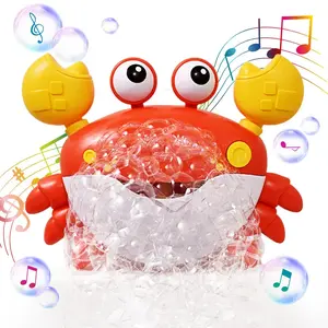Cartoon Crab Shaped Bubble Maker Toy, Waterproof Foam Spout Bathtub Toy for Kids & Babies