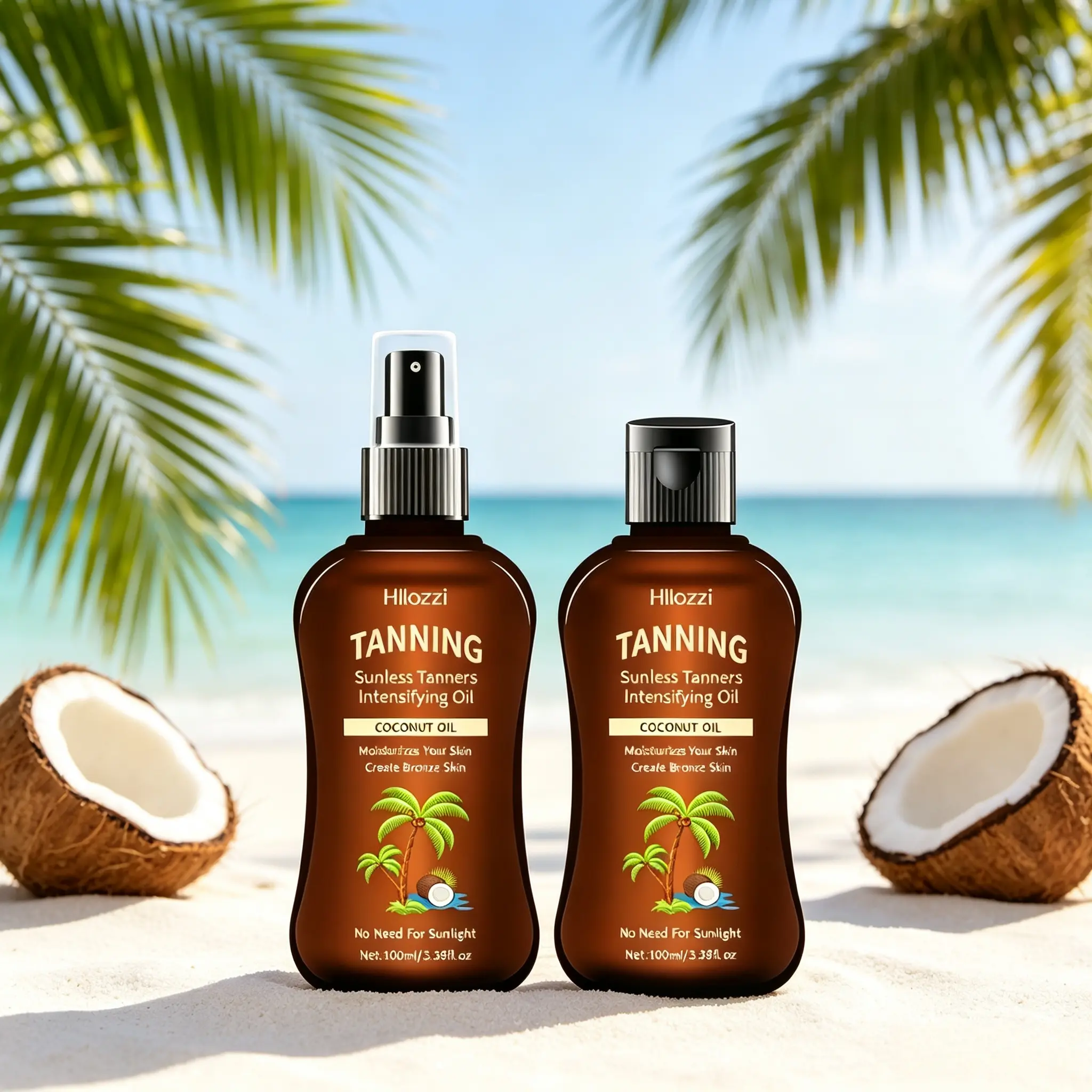 No Sun Bronze Tanning Serum Oil, Full Body Self Tanner, Improve Pale Skin, Moisturizing Tanner For Hot Girl Wheat Tone Skin