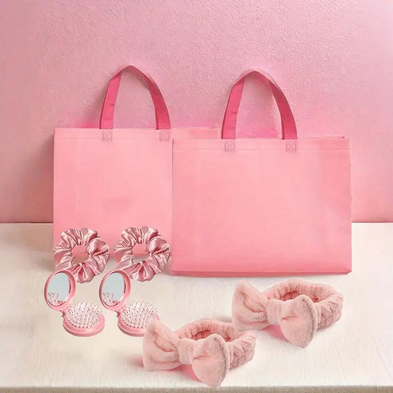 40pcs Sleepover Party Essentials Kit Includes Pink Comb Headband Satin Headband And Gift Bag Perfect For Spa Birthday Parties teen girls push gifts care package  for Wedding Valentine Party Gift mothersdaygift