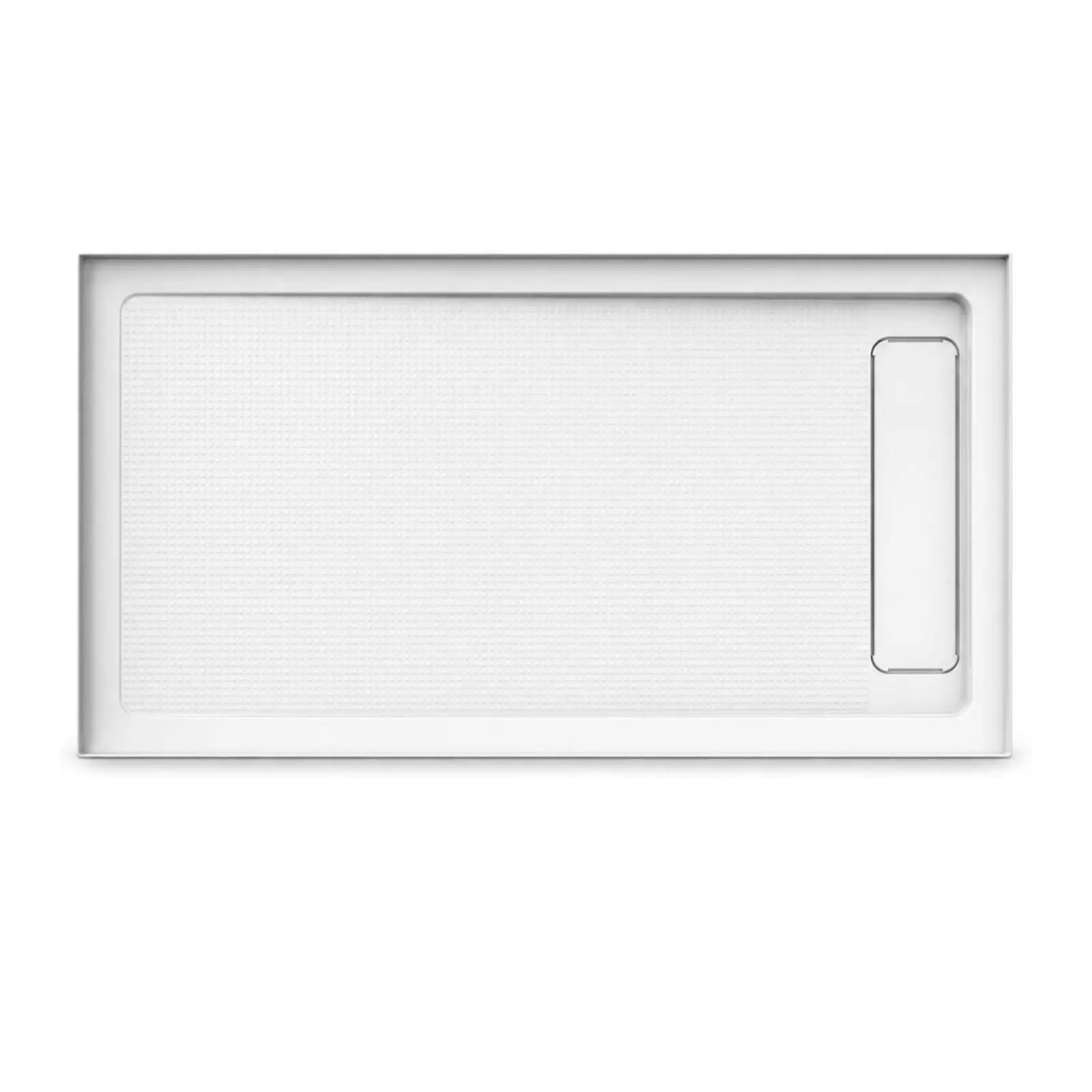 White Acrylic Shower Base, 48x32 in Rectangular Shower Pan with Right Drain Hole, 3-Sided Waterproof Non-Slip, 48*32” Rectangular ABS Baffle, Direct-to-Studs Easy Installation, Reliable Sleek and Modern Construction