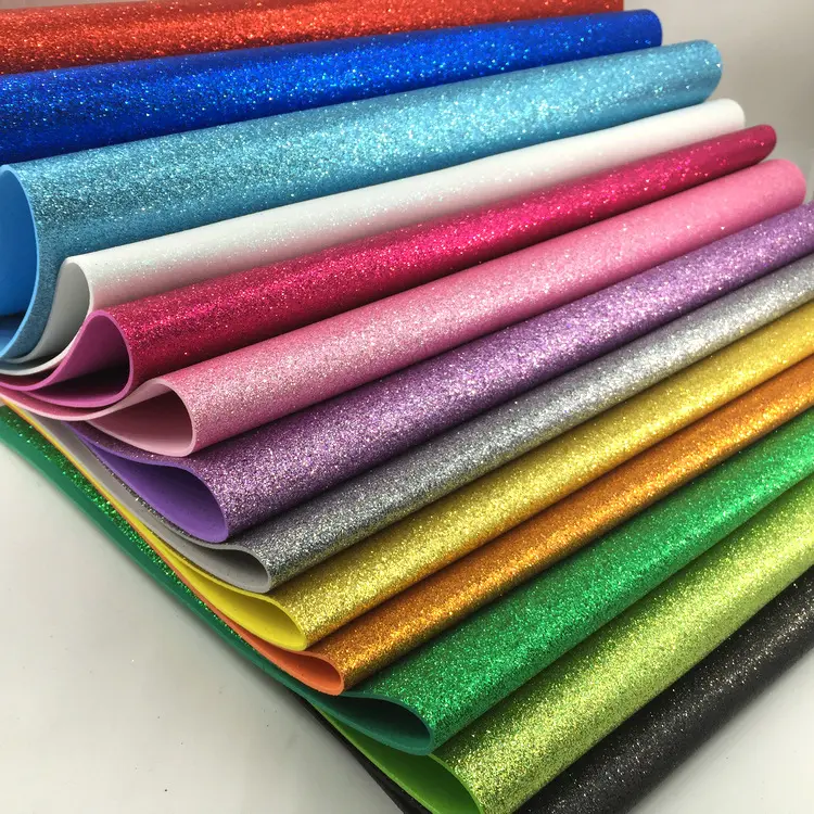EVA gold glitter foam paper, shiny foam paper, DIY kindergarten craft glitter 3D colored paper 40X60cm