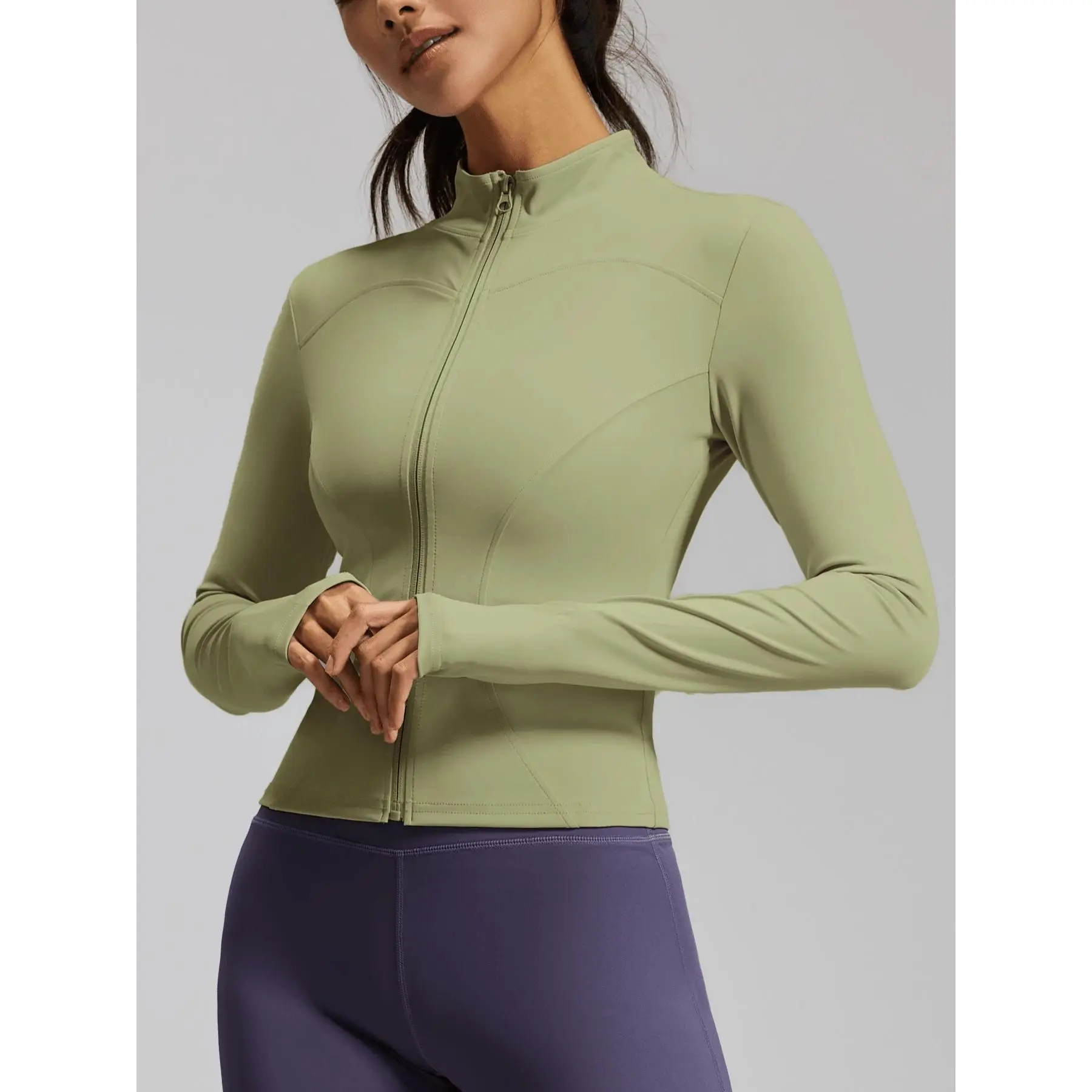 Jacket - Slim Fit StretchyPolyester Workouts & Casual Wear-Available In-Activewear Women FitnessJacket Shaping Jacket Bbljacket,Solid,Zip-Up,Pocket