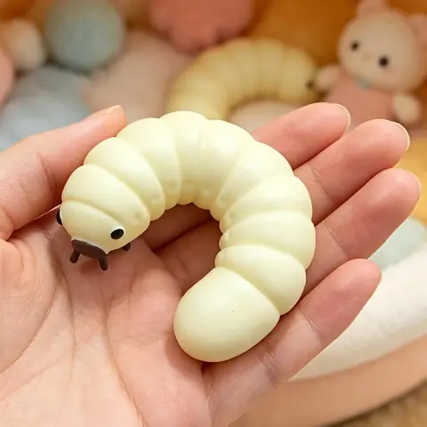 Soft Adorable Bug Squishy Toy, Stress Relief Squishies, Stress Relief Caterpillar Fidget Toy, Student Office Boredom Buster, Perfect Office Gift