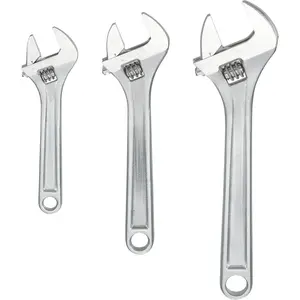 Adjustable wrench set, all steel material, metric and imperial scales