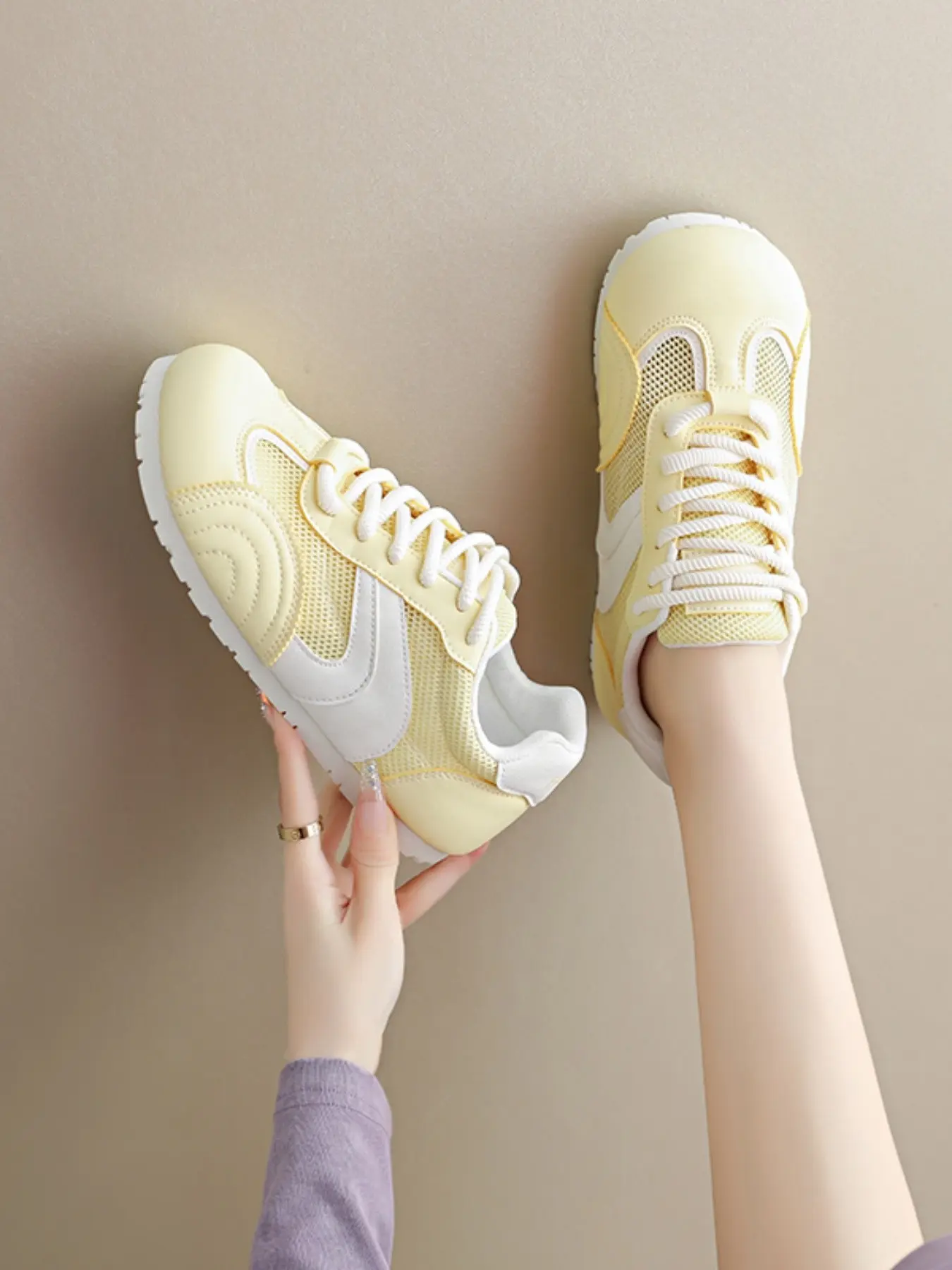 Korean Style Women's Height Increasing Sneakers, New Trendy Breathable Comfortable Casual Thick Sole Walking Shoes for Students