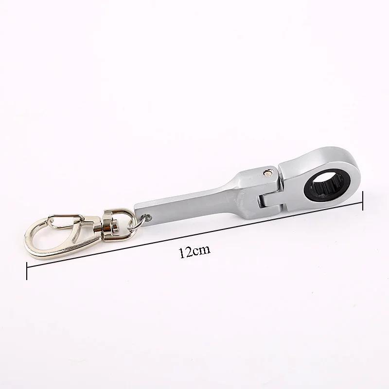 10mm Ratchet Wrench Mini Shaped JDM Metal Racing Keychain Key Chain Ring Keyring