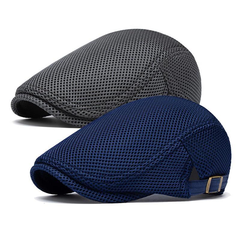 Men's Breathable Mesh Summer  – Adjustable Flat Cap, Newsboy Cap, Beret, Ivy Cap, Irish Driver Cap, and Fishing  Vintage Large Capacity Style Messenger Bag Playing Card Fedora Hat