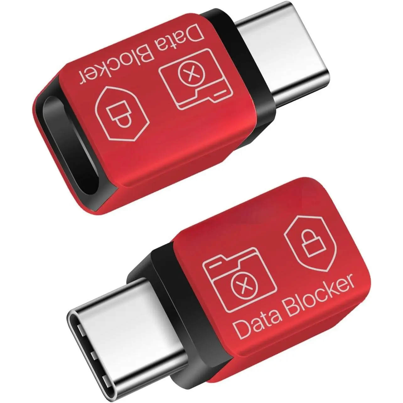 USB-C to USB-C Data Blocker, Charge-Only, 240W  (2-Pack) | Blocks Data at Public Ports | Case-Friendly Fit | Anti-Juice-Jacking | for  15-17, MacBook &