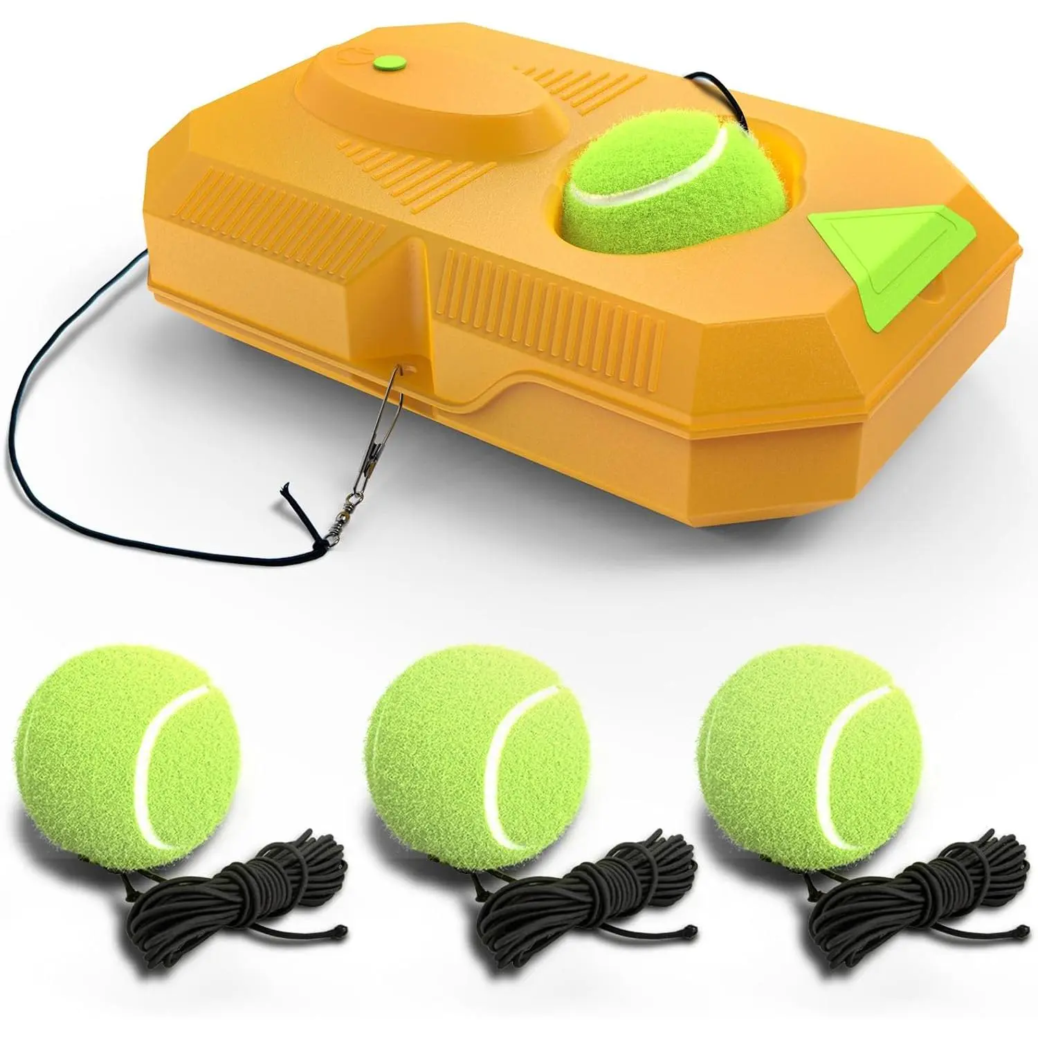 Solo Tennis Trainer, Tennis Practice Rebounder with 3 Balls on String for Practice Tennis Buddy for Beginners, Self Practice Equipment Sport Exercise Tool