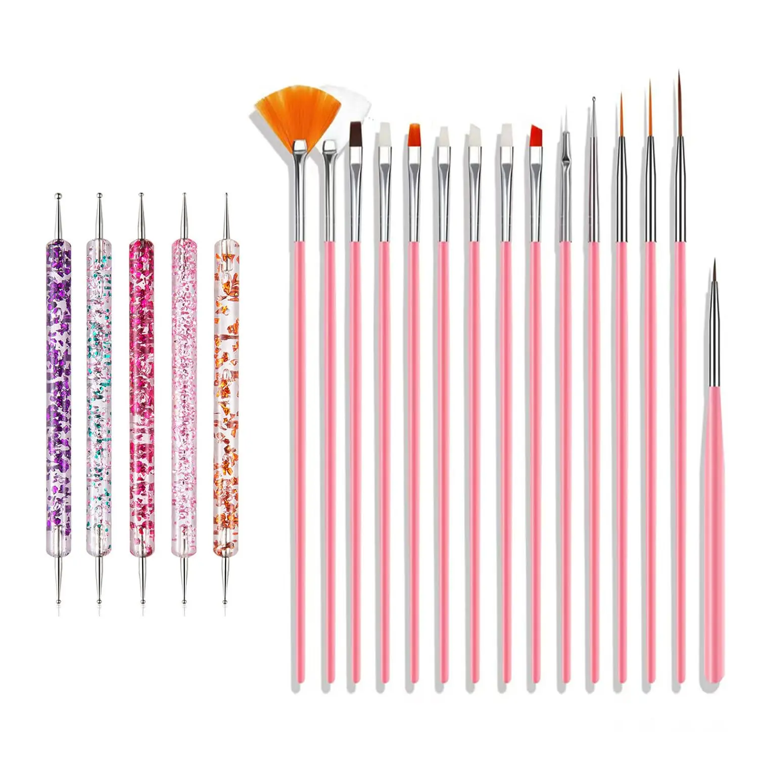 Art Brushes Set, 20 count  Design Painting Brushes, Professional  Art Design Brushes,  Fine Liner Brushes,