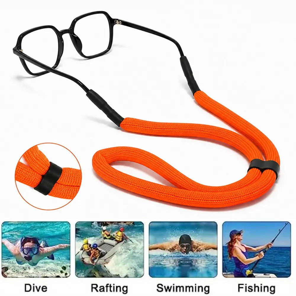 3pcs Floating Sunglasses Strap, Adjustable, Waterproof, High Visibility, Neoprene Holder for Men & Women, Floatable Eyewear Lanyard for Boating Kayaking Fishing Paddleboarding Beach Lake Pool