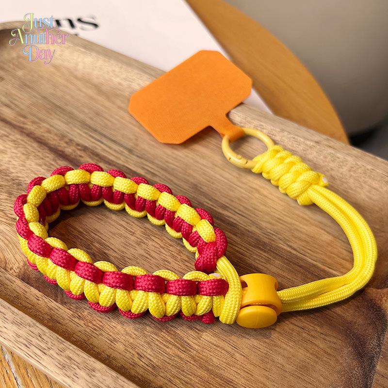 and-Woven Paracord Phone Wrist Strap Adjustable Anti-Lost Phone Lanyard with Universal Patch Multiple Color Options Durable Wristband for Phones Keys and Bags Stylish and Practical Daily Accessory