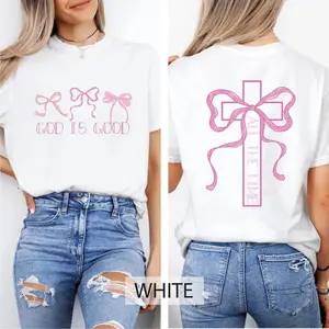 God is Good All the Time Shirt, Jesus Christ T-Shirt, Christianity Top, Christian Doodle Shirt, Cute Bow Sweatshirt