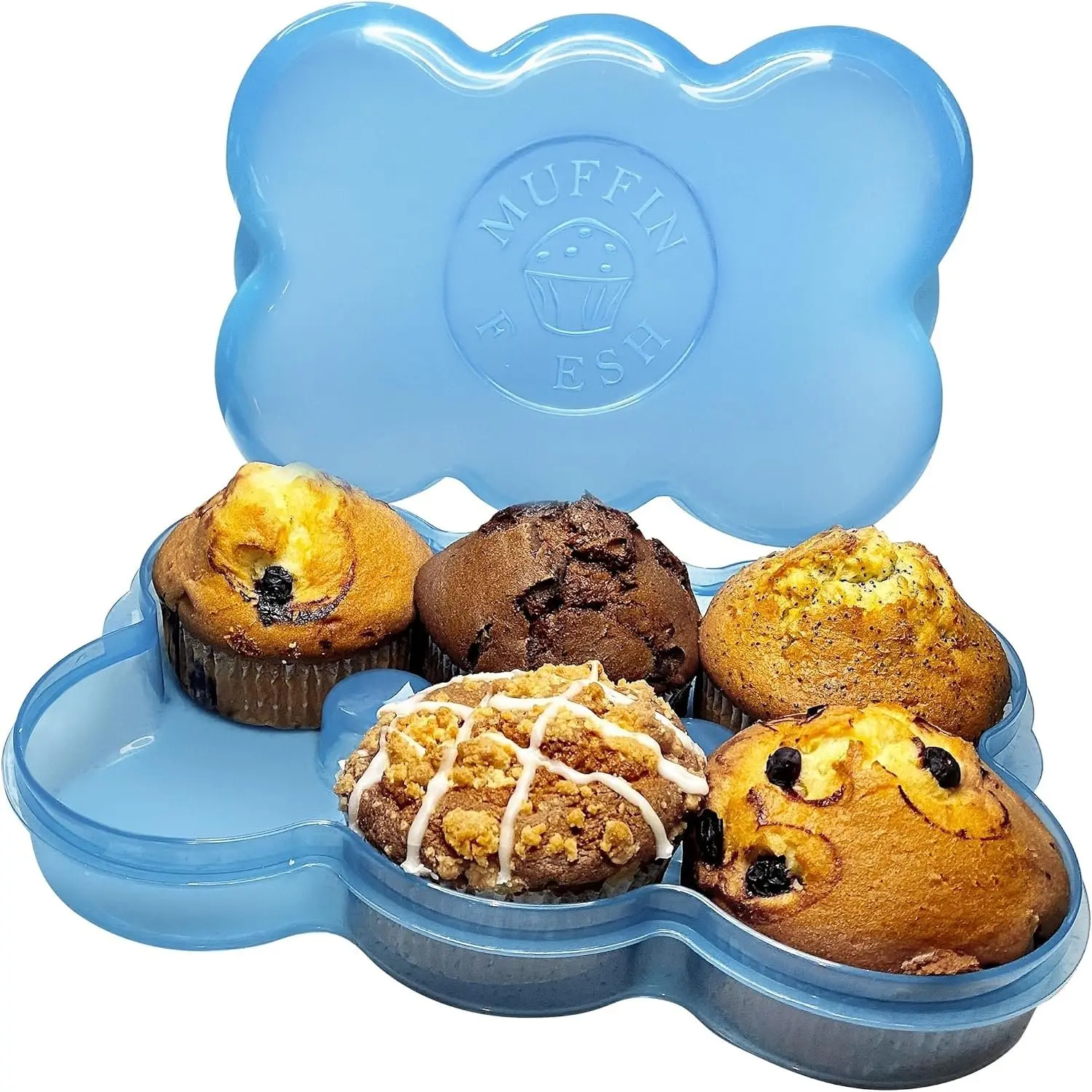 Muffin  Storage Container Holder with Lid, Pack of 1, Holds 6 | Airtight and  Saver, , As Seen    Products