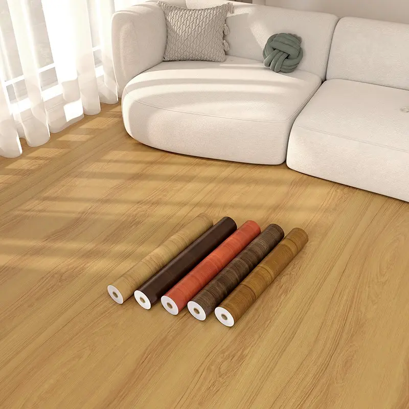 Wood Grain Floor Decorative Sticker, Self-Adhesive Vinyl Flooring Roll,40x300cm, Peel and Stick Durable Floor, Easy Installation,Suitable for Smooth Floors and Refurbishment of Furniture Surfaces
