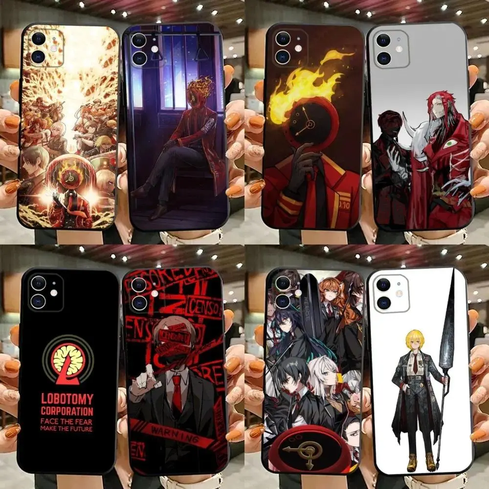 Limbus Company Game Phone Case Soft Silicone Black Cover For iPhone 11-17 Pro Max/Plus & Samsung Galaxy S23-S25 Shockproof Protective Case