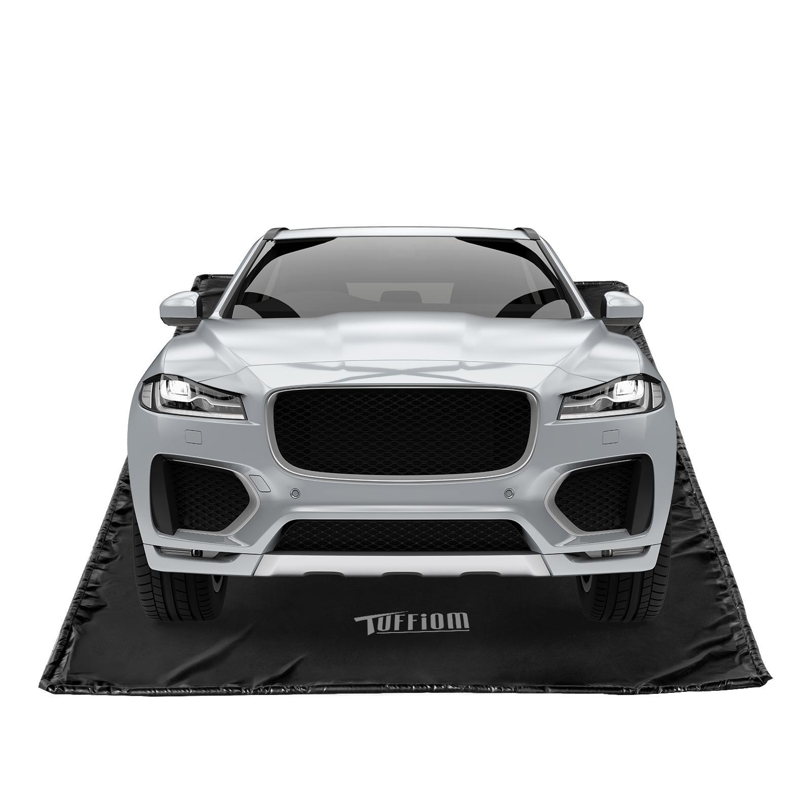 Karlhome 7.5 x 17FT Garage Floor Mat, Thickened Coin Plate PVC Garage Mats Flooring Roll for Under Car, Garage Car Parking Mats for Compact SUVS, Sports Car