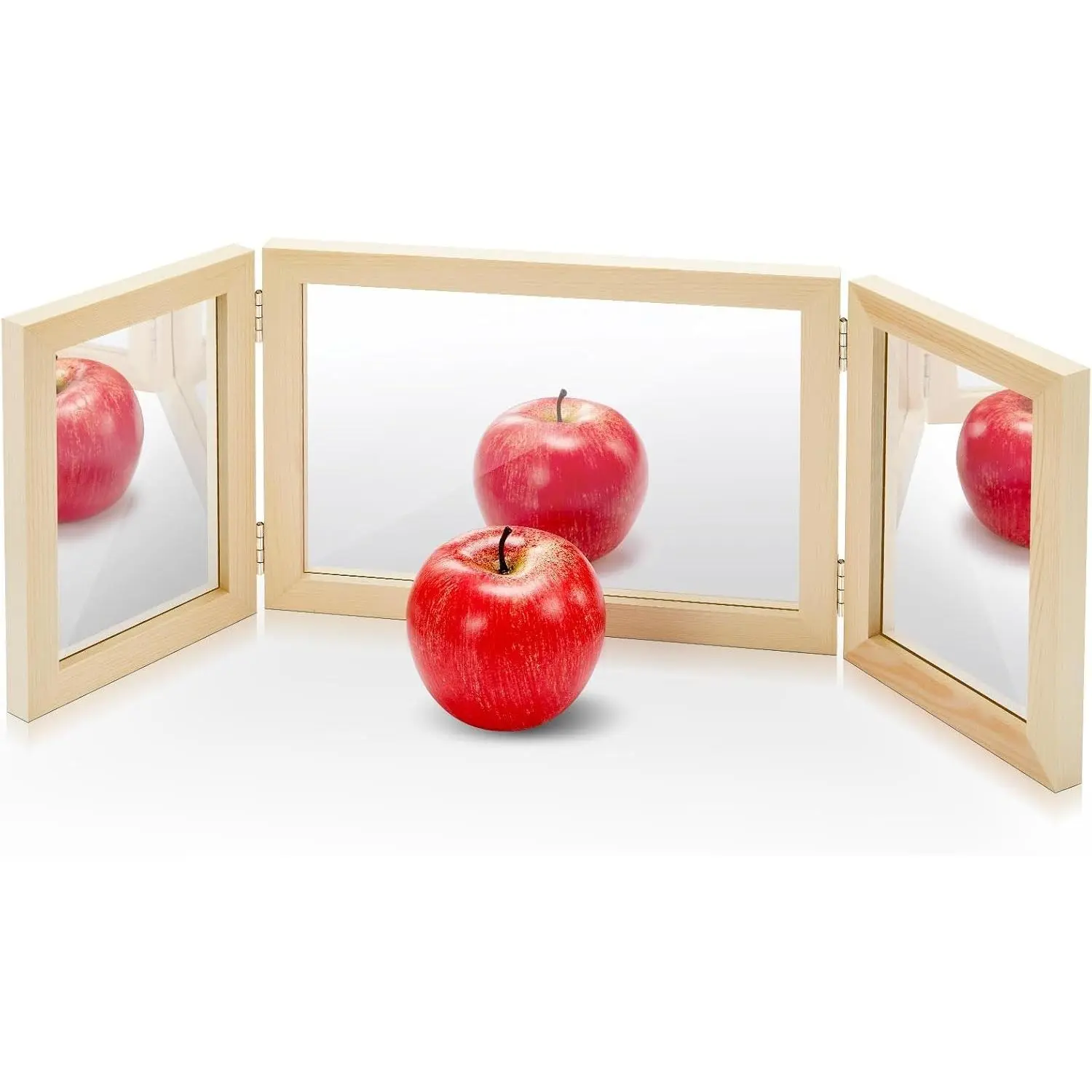 Montessori & Reggio Sensory Tri-fold Mirror Early Classroom Observation Area Light and Shadow Play Multi-Dimensional Angle Observation Suitable for Light Table School Supply