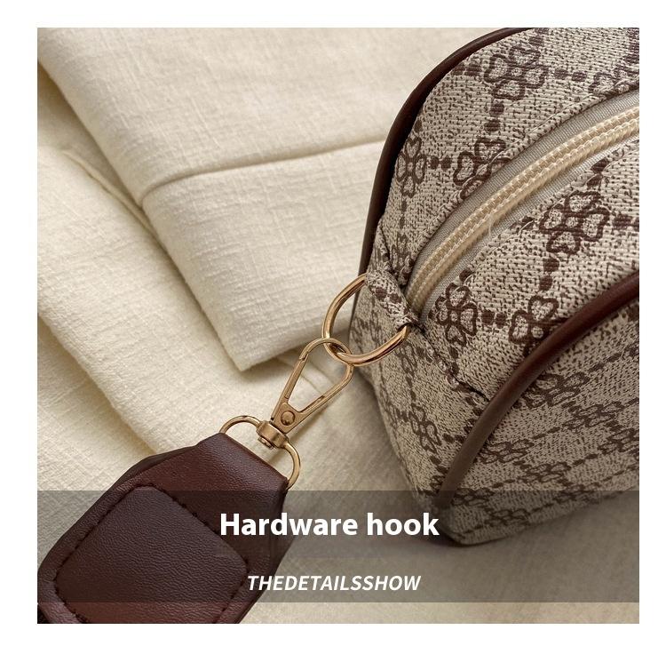 Vintage Pattern Crossbody Bags For Women Shoulder Shell Bag Trend Small Purse And Handbag Luxury Designer Female Square Bag Women's Bag