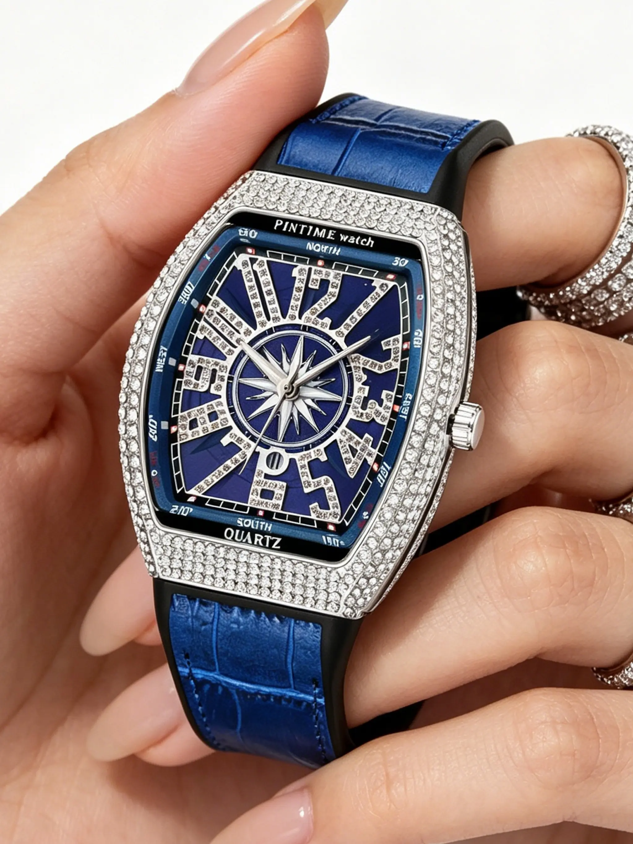 Women's Quartz Watch, Bucket Dial Sport Design, Silicone Strap, Auto Date Function, Perfect for Daily Wear and Parties, Ideal Gift