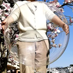 Clear Giant Balloons 36 Inches 12 Packs, Helium Style Transparent Bubble Bobo Balloons, Gifts for Christmas, Wedding, Birthday Party Decorations