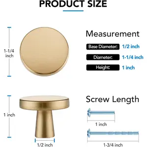 HOME EDIT 10 Pack Champagne Bronze Cabinet Knobs Zinc Round Knobs for Kitchen, Bathroom, Closet, and Dresser