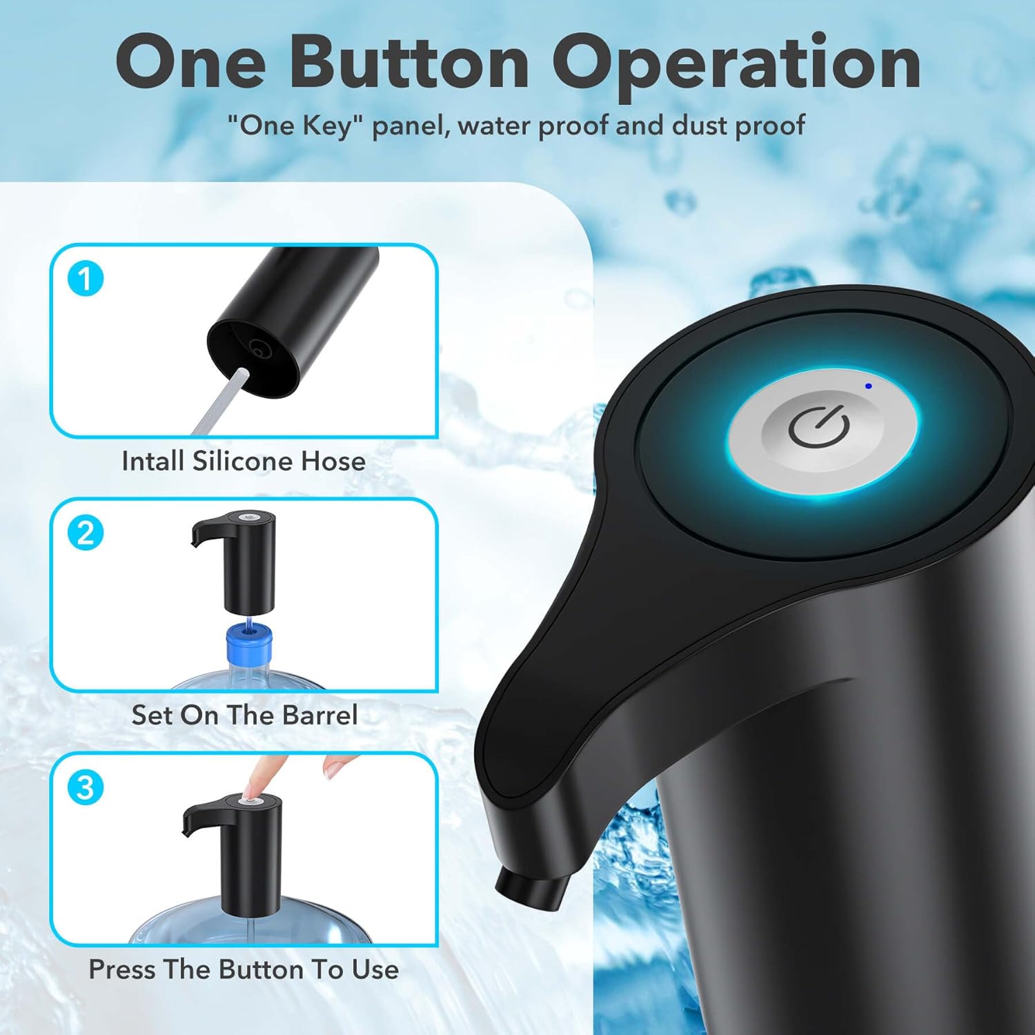 5 Gallon Automatic Drinking Portable Water Dispenser,Universal Electric Water Bottle Pump,USB Rechargeable Water Dispenser Water Pump with 2 , Portable Water Dispenser for Home Camping 5 Gallon Automatic Drinking Portable Water Dispenser,Universal Electric Water Bottle Pump,USB Rechargeable Water Dispenser Water Pump with 2 , Portable Water Dispenser for Home Camping
