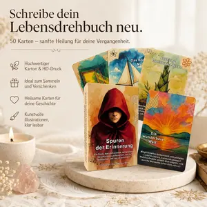 German Story Exploration Oracle Card Set, Tarot Series, 50 Cards for Self-Reflection and Inner Dialogue, Personal Growth and Spiritual Awakening, Tarot Card Decks