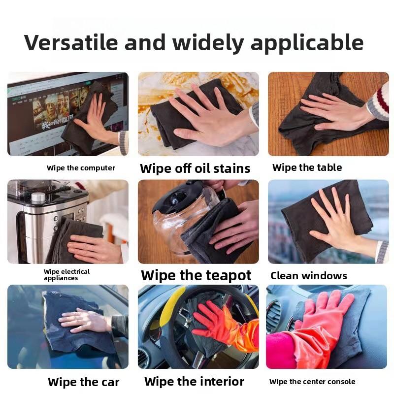 Magic Microfiber Cleaning Cloth, Streak-Free & Lint-Free for Glass, Mirror & Window, No Watermark, Reusable Washable Towel for Household Chores, Kitchen, Bathroom & Furniture Dusting & Polishing