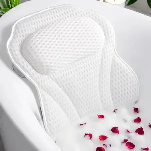 Bathtub Pillow for Home and Hotel, 4D Butterfly Design, Suction Cup Attachment, Comfortable Bath Pillow