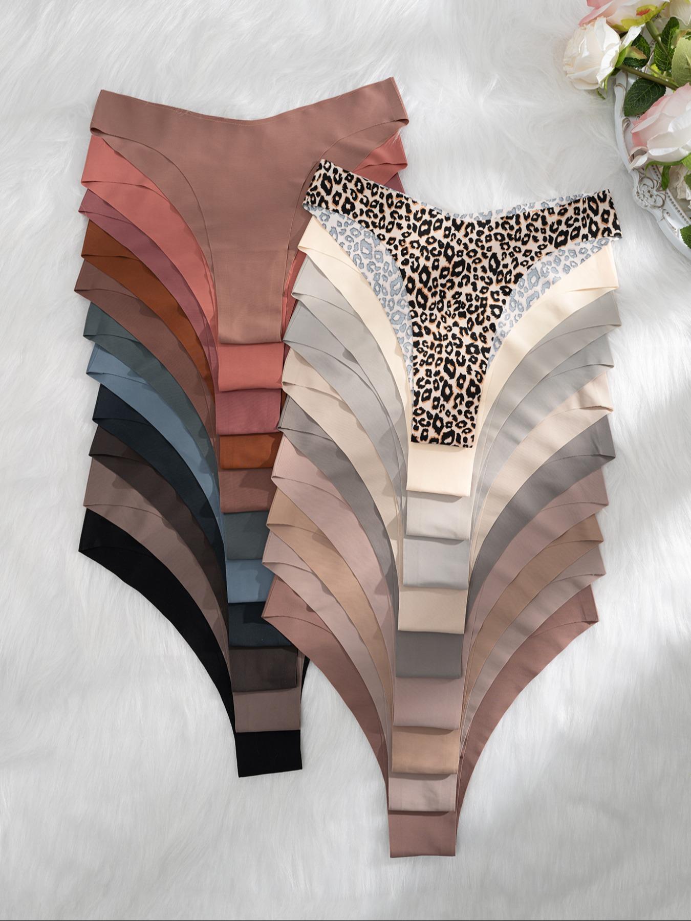 Women's 21pcs Solid Color Thong, Soft Comfy Breathable Fabric Panty for Daily Wear, Multipack Women's Underwear for All Seasons, Summer Outfits 2024, Everyday