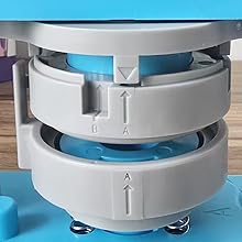 Blue Button Maker Machine 58mm (2.25 inch), DIY Button Pin Maker Machine Comes with Free Button Parts, Circle, Cutting Board, Pattern Paper, Holographic Bags, Colored Film, and Protective Case