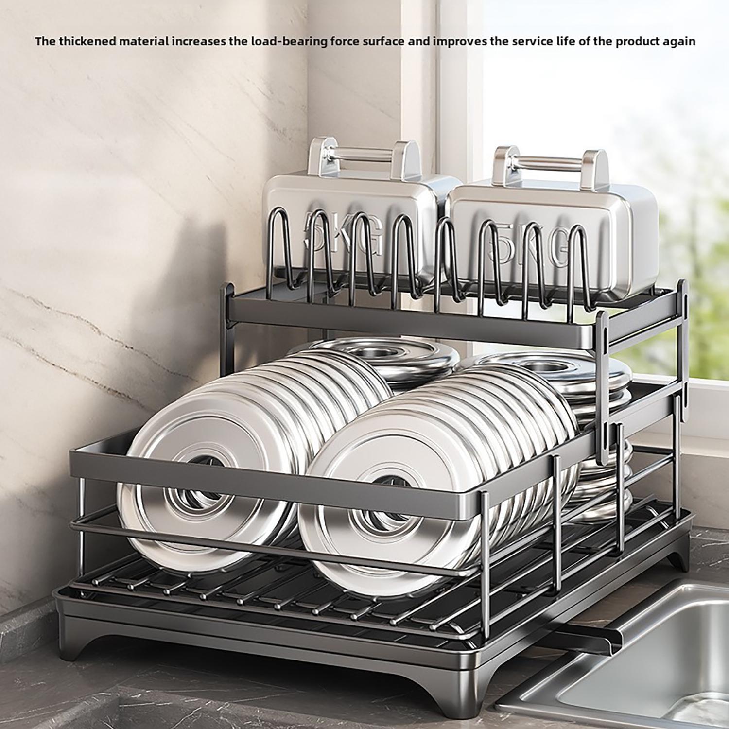 Kitchen Dish Drying Rack, Kitchen Dish Drain Rack, Household Dish Storage Rack, Kitchen Organizer, Home Organizer, Kitchen Accessories