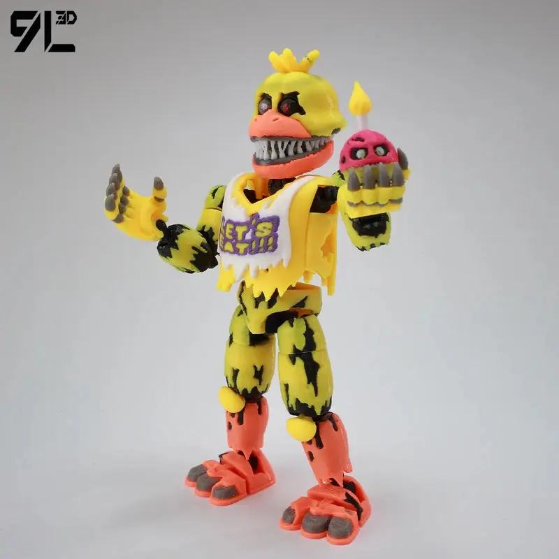 9L3D Printed Nightmare Chica Titan13 Five Nights Security Breach FNAF Action Figures Bear Movable Joint Detachable Toy Dummy13