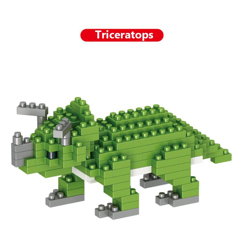 5Pcs Mini Dinosaur Building Blocks Set Nano Micro Bricks Dinosaur Model STEM Educational DIY Assembly Toy Gift for Boys Girls