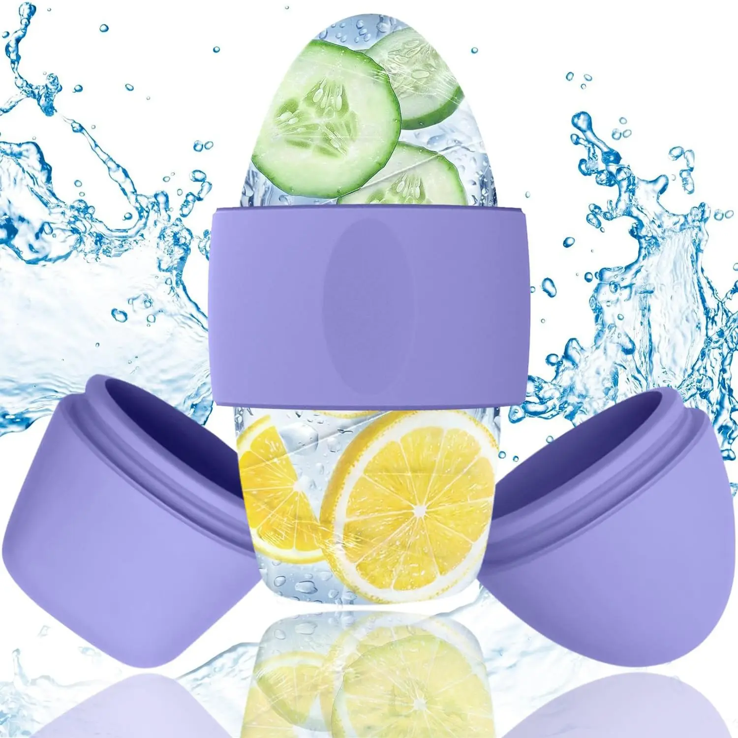 Massage Ice Roller for Face and Eyes, Reusable Beauty Ice Roller, Facial Contouring Roller, Facial Skincare Silicone Rod