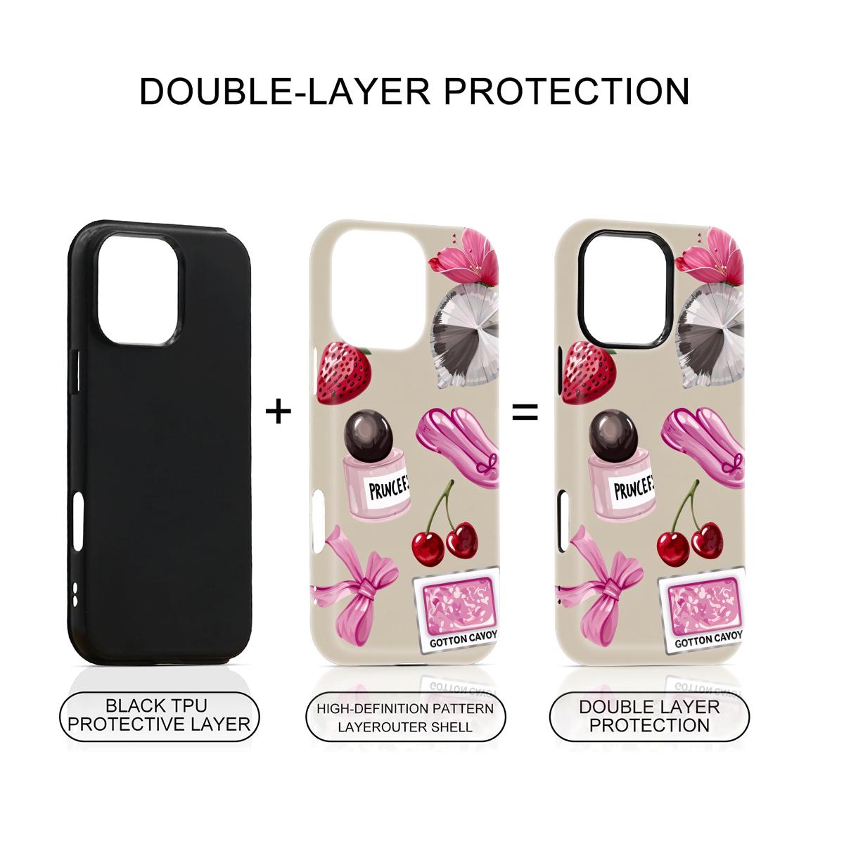 Pink Ballet & Bow Charm Design Phone Case TPU for iPhone 17 Pro Max/16 Pro Max /15Pro Max 15/14/13/12 & Samsung S26 /S25Ultra Tiktok Hot Selling