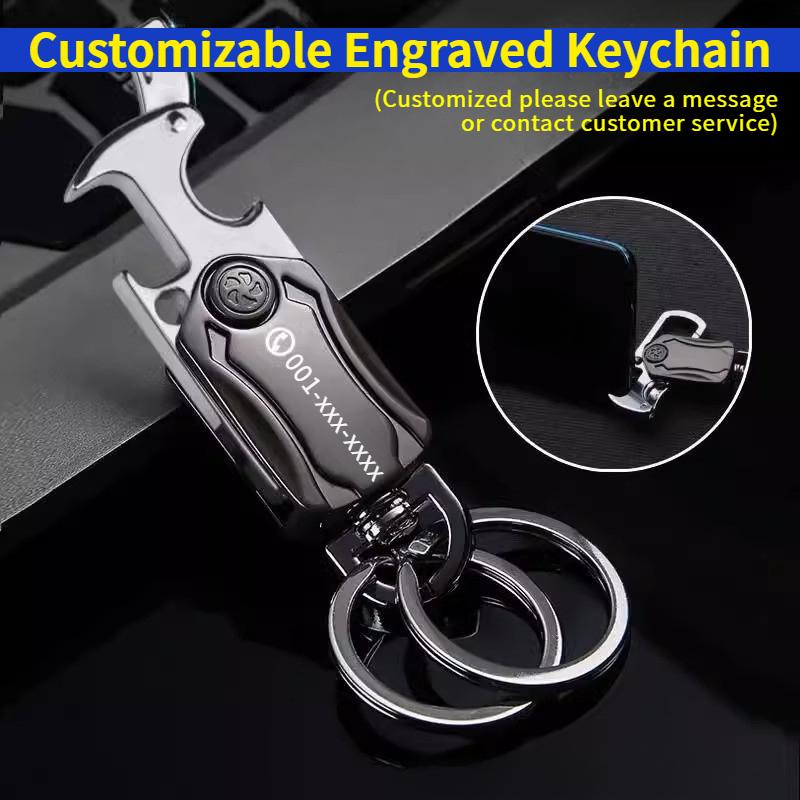 Personalized custom keychain clip, Universal Key Fob Keychain Holder for Men and Women,360 Degree Rotatable,Bottle Opener,Carabiner Car Key Chains. Gifts for Him Boyfriend Husband Gifts