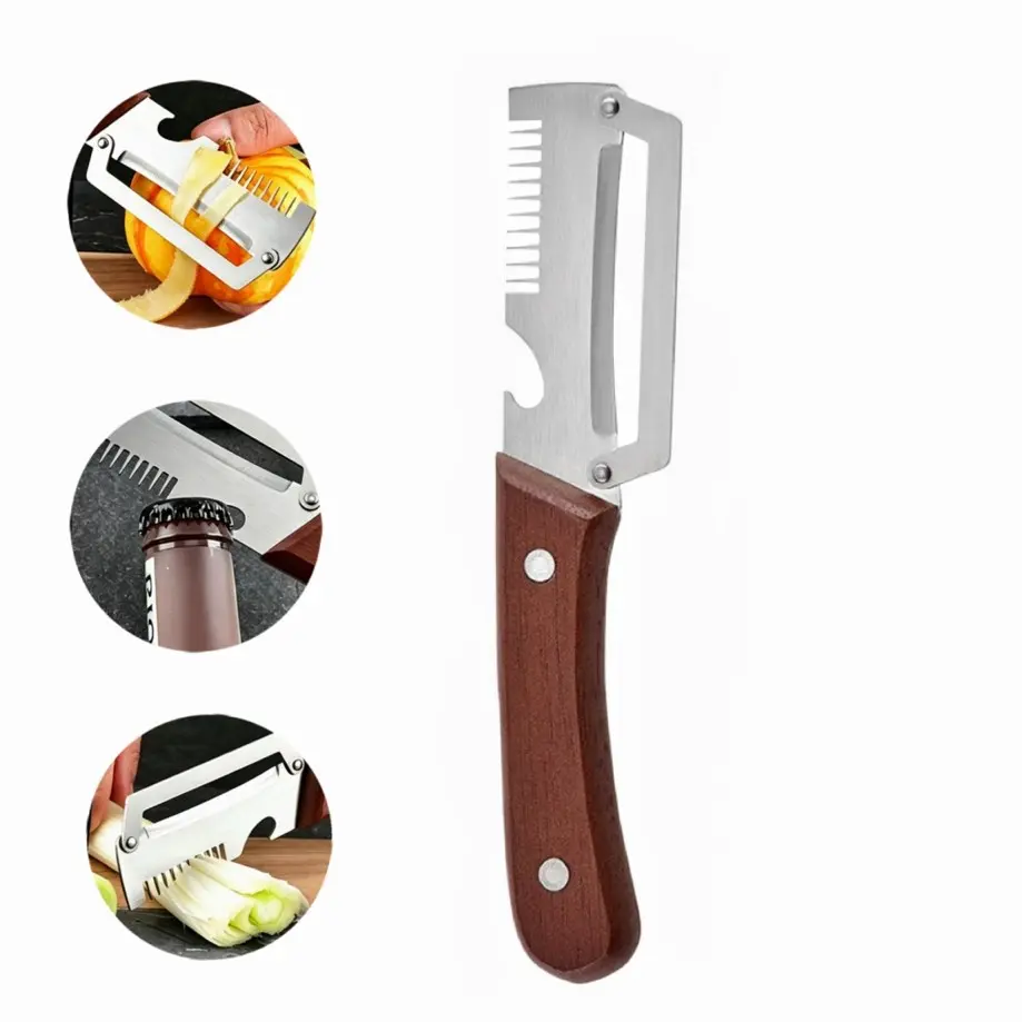 1 pice Multi-use Peeling Knife, Onion shred, Fruit Peeler, Bottle Opener Practical Kitchen Gadget