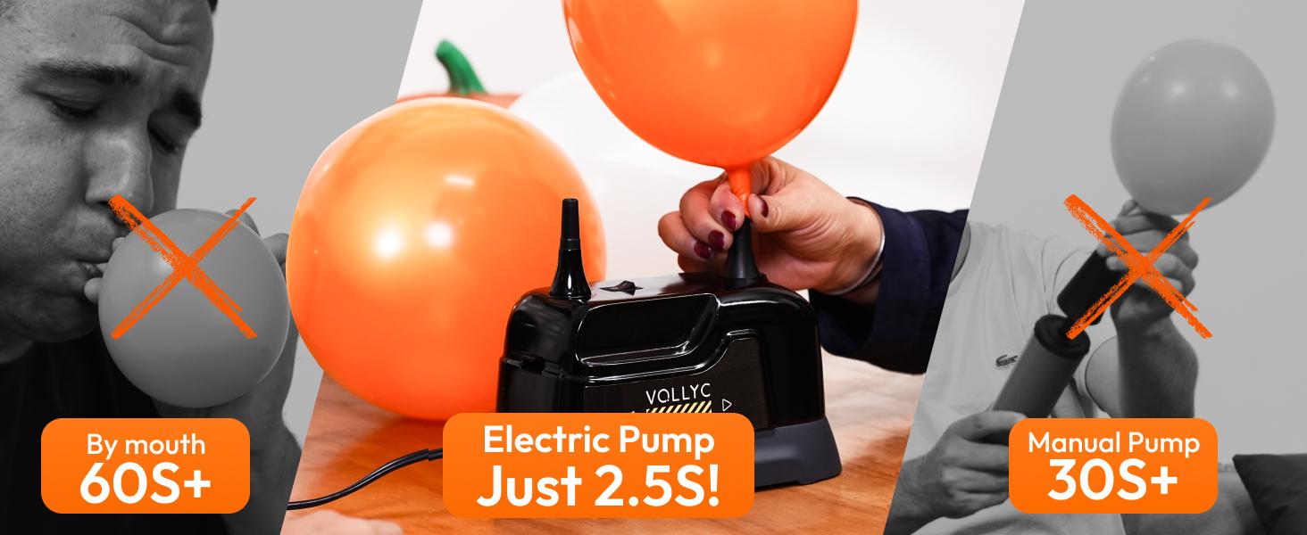Balloon Pump Electric, Dual Nozzle Balloon Inflator Air Pump, Fast & Easy Inflation for Party Decorations, Birthday, Wedding, Baby Shower – Lightweight, Portable Balloon Blower Machine