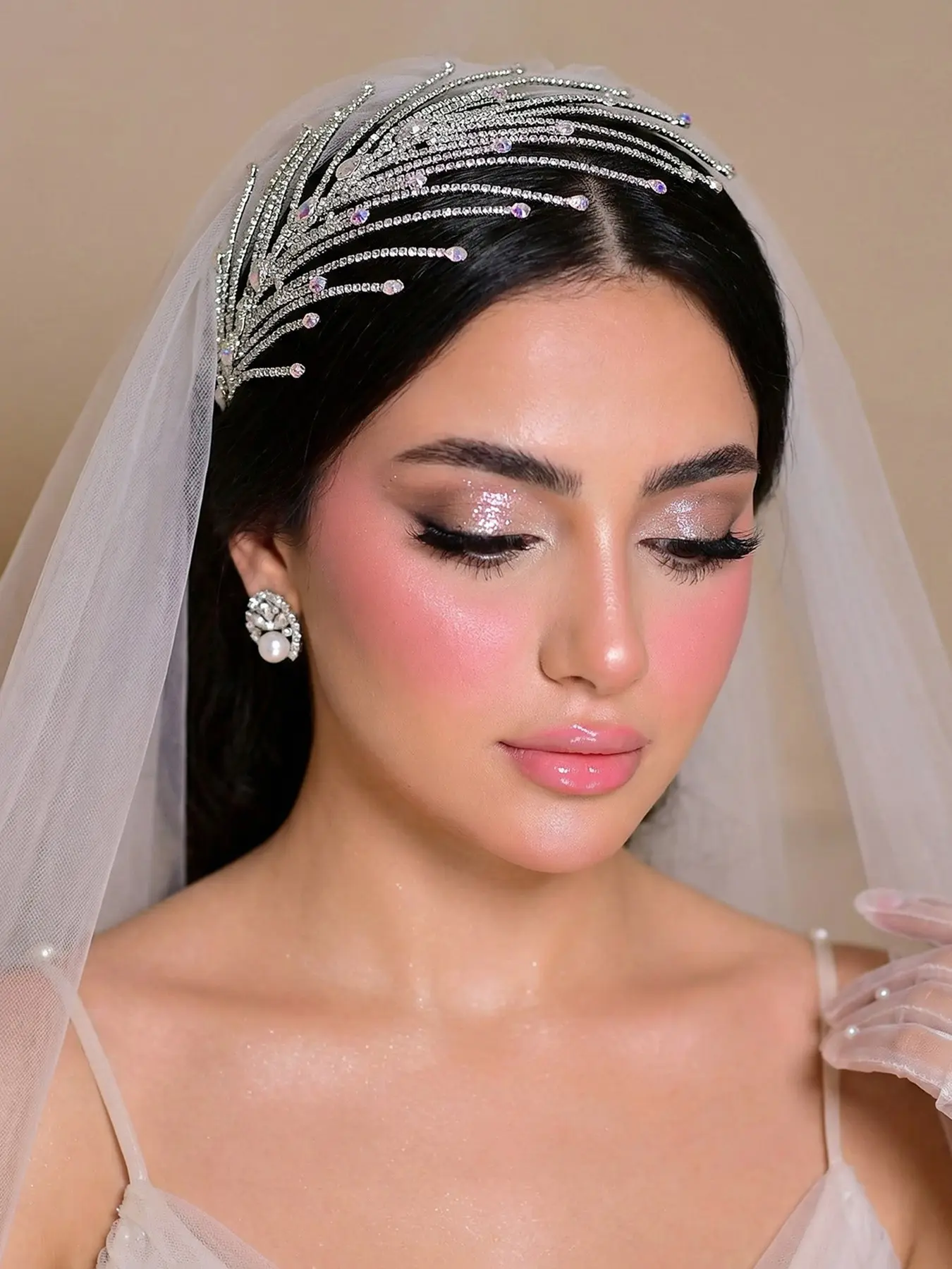 Elegant Rhinestone Chain Headband, Sparkling Hair Accessory for Women, Versatile Party & Event Hairstyle Decor, Perfect for Weddings & Festivals