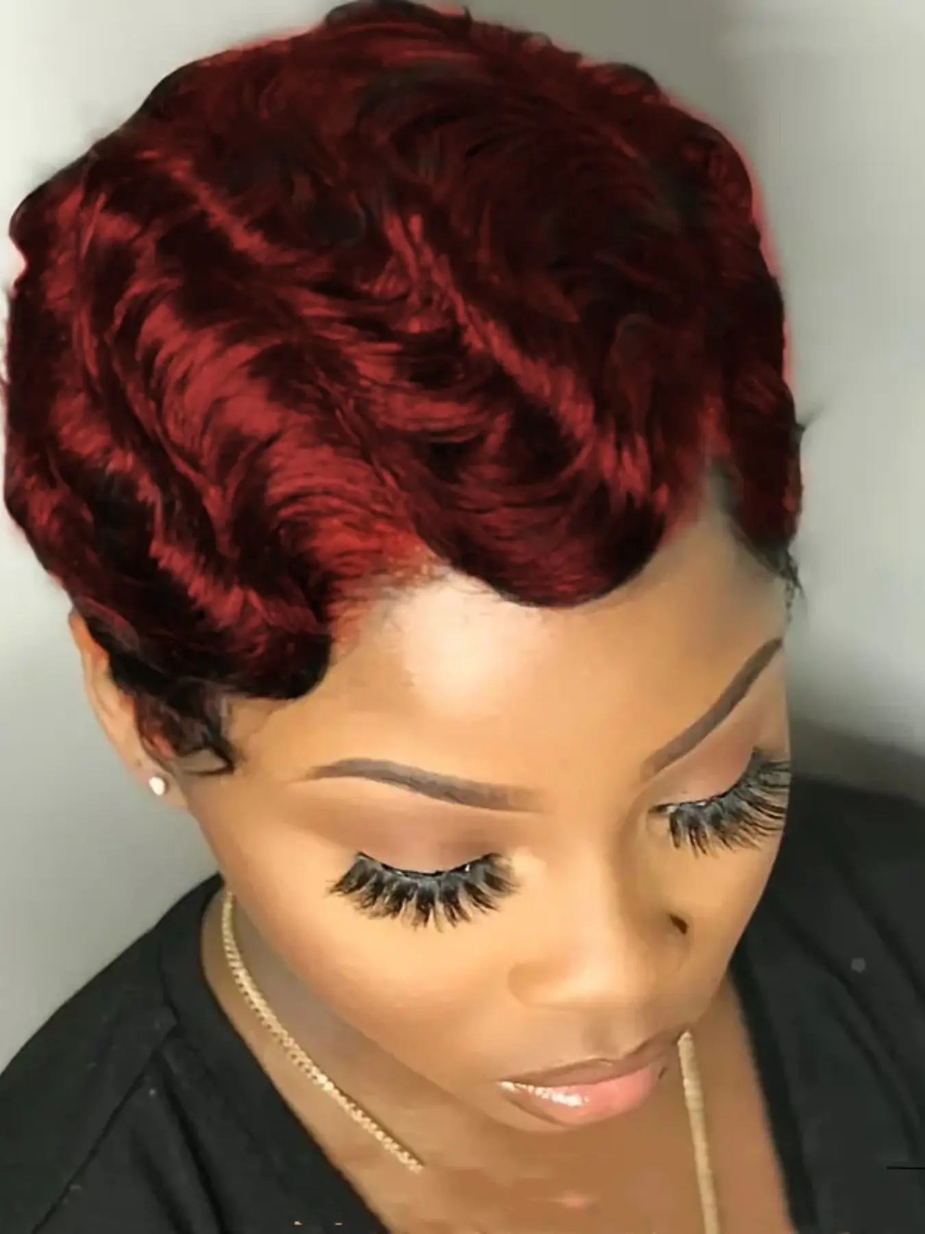 Wavy Hair Wig Short Wavy Hairstyle Wig Ocean Wave Wig for Women Natural Look, Comfortable Perfect for Daily Wear
