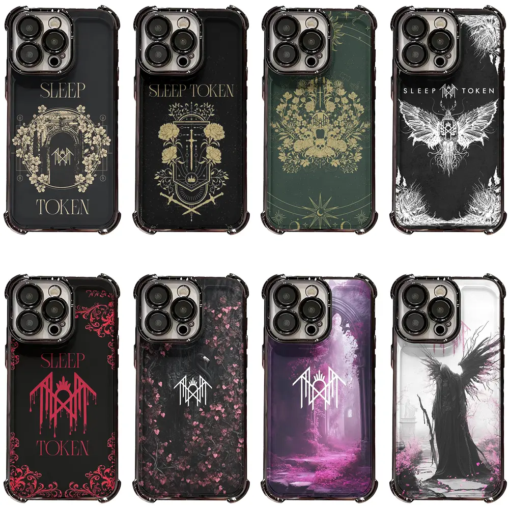 Sleep Token Band Gothic Logo Shockproof Phone Case for iPhone 17/16/15/14/13/12/11 Pro Max/Pro/Plus & Samsung S23/S24/S25/S26 Ultra Great Gift for Sleep Token Alternative Metal Enthusiasts