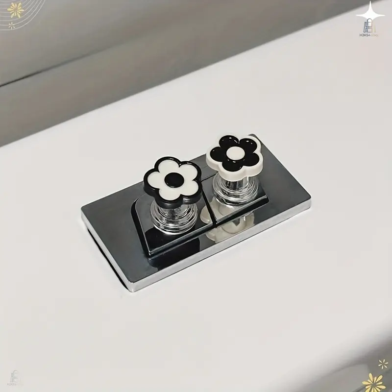 Flower Toilet Tank Push Button, Decorative Toilet Flush Presser, Nail Protection Toilet Button Cover, Cute Bathroom Accessory, Easy Install Restroom Decor for Home Apartment