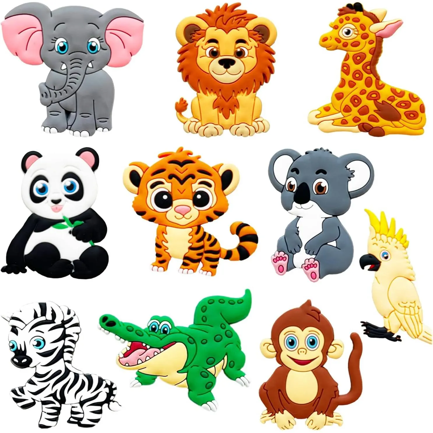 Fridge Magnets for Toddlers Wild Animal - Refrigerator Magnets for Kids - Large Cute Soft Full Back Magnetic Animals for Fridge - Toddler Magnets for Refrigerator - Rubber Big Size Kid Magnet Toysfidget toys