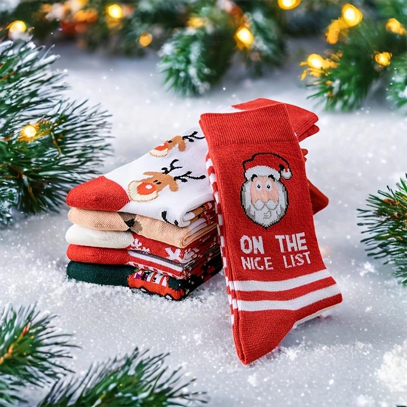 Random 17 Pairs of Autumn/Winter New Christmas Socks, Warm and Cold-Proof Cartoon Santa Claus Reindeer Snowflake Happy Holiday Comfortable Soft Unisex Mid-Calf, Advent Calendar Christmas, Advent Calendar Stuffers, Advent Calendar Christmas Women, Sock Adv