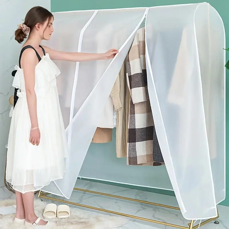 Translucent Clothing Dustproof Cover, Fabric Protective Cover, Home Floor Hanging Down Jacket, Suit Coat Storage, Bedroom Storage, Reusable